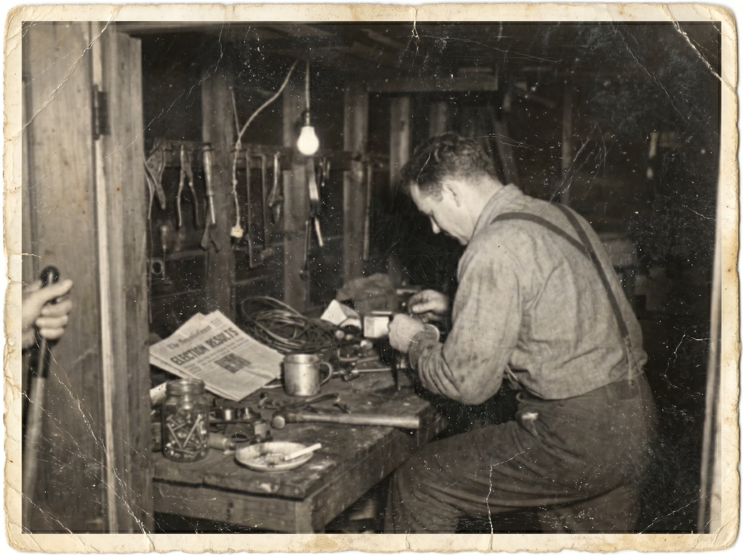 The workbench, mid-project