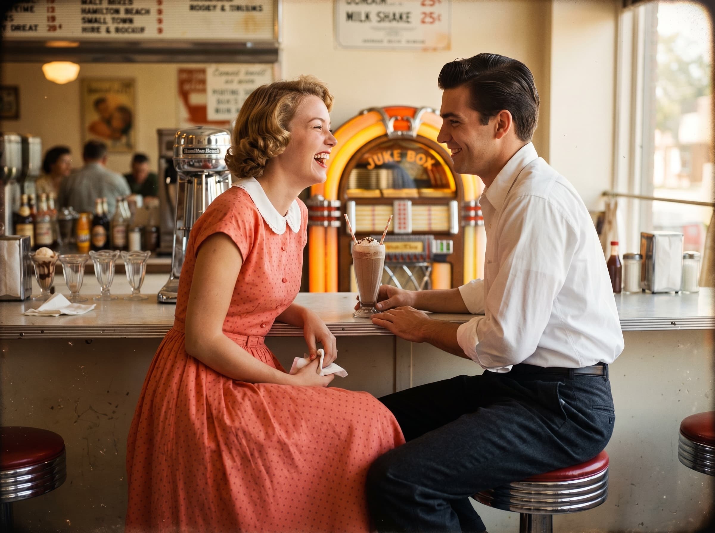 Milkshakes at the soda counter