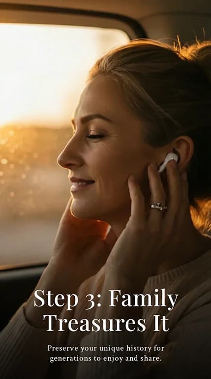 Family members listening to shared stories