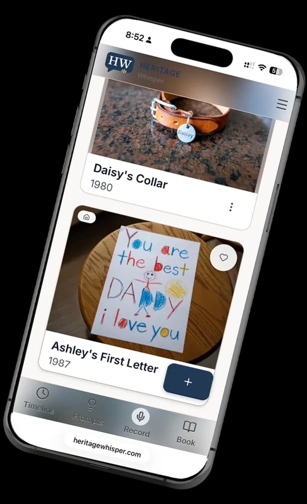 Memory box screen for digitizing keepsakes like photos and documents