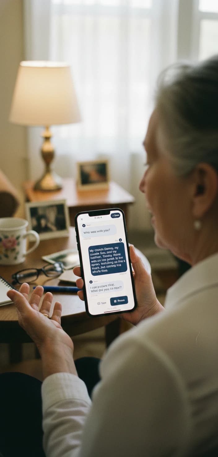 Pearl AI chat interface guiding a conversation